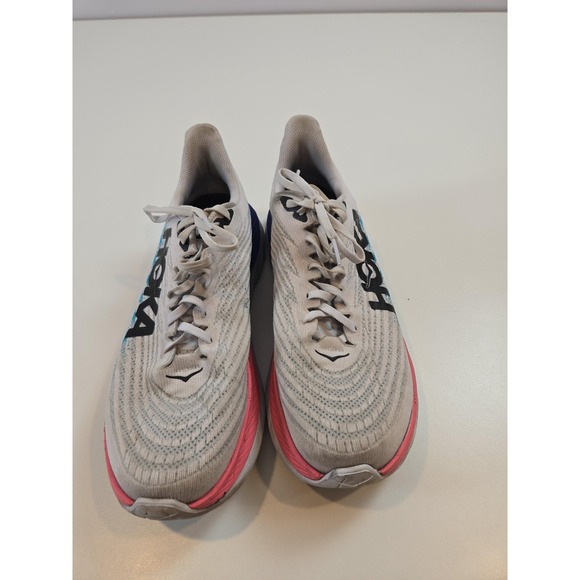 Hoka One One Mach 5 Shoes Mens Size 11.5 White Blue Running PROFLY+ Cushion - Picture 2 of 14
